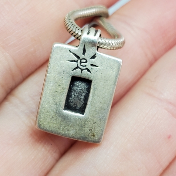 Sterling Blue Topaz Scrolled Snake Chain Necklace - Picture 4 of 7